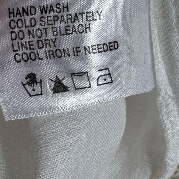 Orvis Top Womens size X Large Linen embroidered Minimalist Boho shirt Gauze - Picture 10 of 10